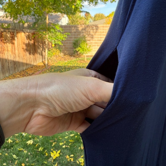 Lot of Two Pinkblush Maternity Maxi Dresses - Red and Blue - Picture 3 of 4